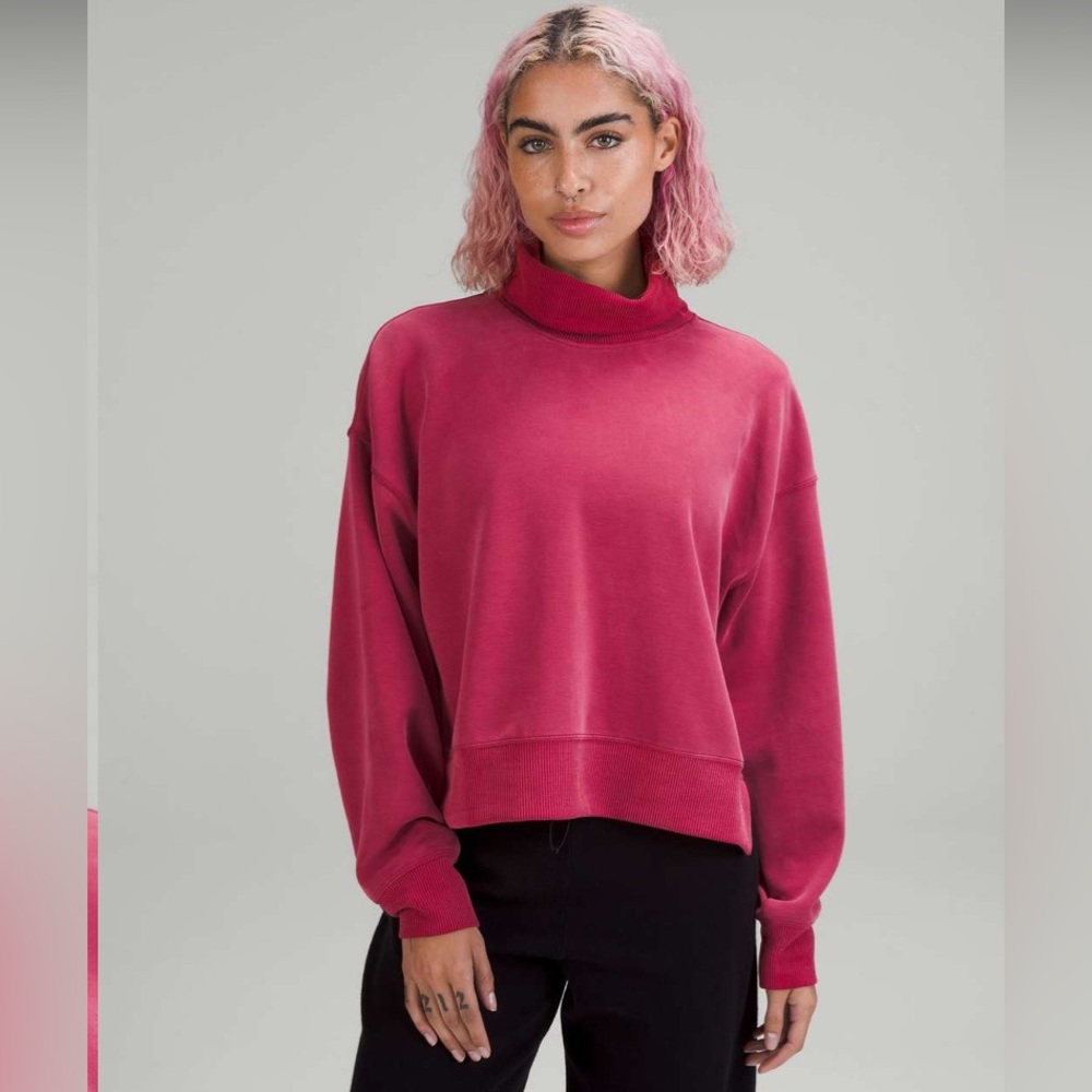 Lululemon Softstreme Turtleneck Pullover 
* Pomegranate